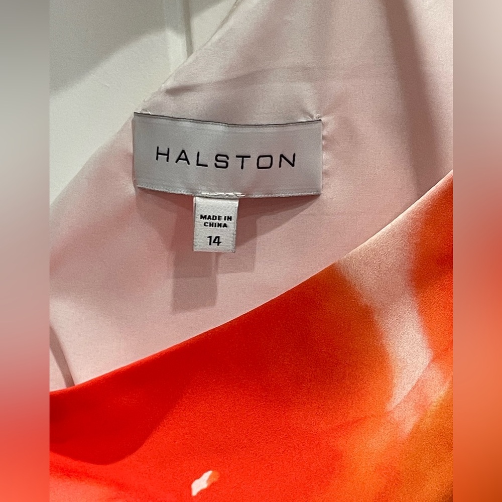 HALSTON Steffi One Shoulder Top Sz 14 A Little Loved ❤️ - Picture 5 of 5